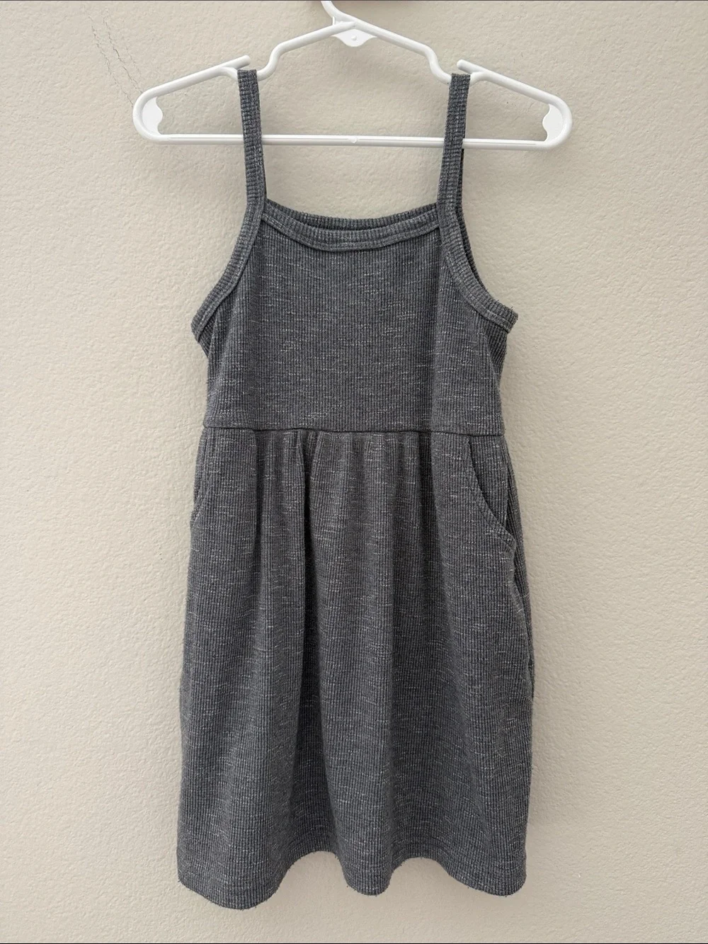 Little Bipsy Charcoal Ribbed Tank Dress Toddler 3-4T